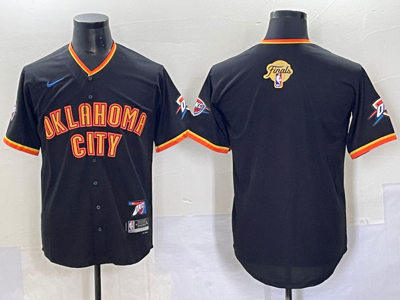Men Oklahoma City Thunder blank blue 2025 NBA jersey->oklahoma city thunder->NBA Jersey